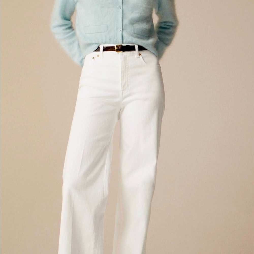 J.Crew white denim trouser jeans